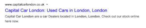 Capital car london search result